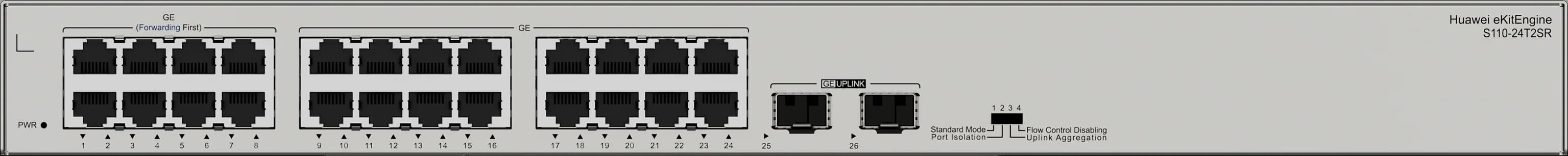 Switch eKit Sin Adm 24*GE+2*SFP