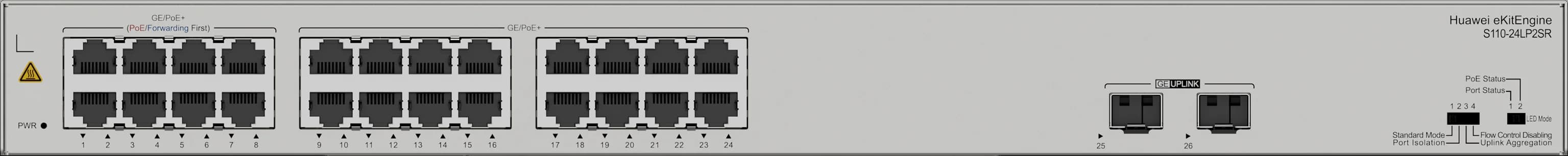 Switch eKit Sin Adm 24*GE(PoE+)+2*SFP