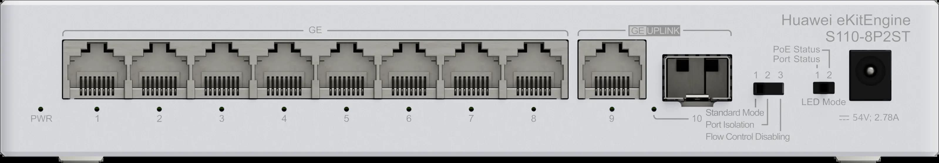 Switch eKit Sin Adm 8*GE(PoE+)+1*SFP